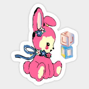 cute bunny lovers Sticker